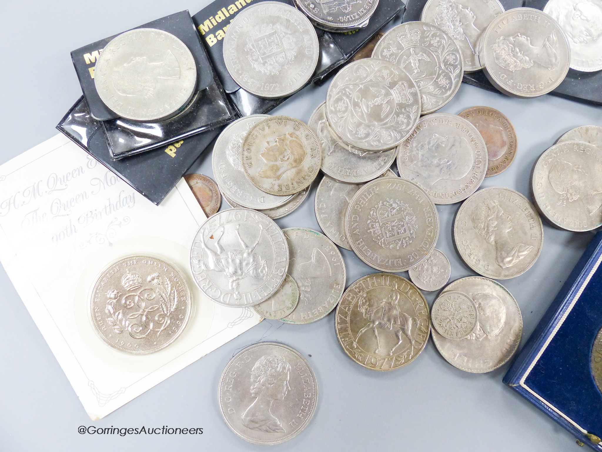 A quantity of mixed coins